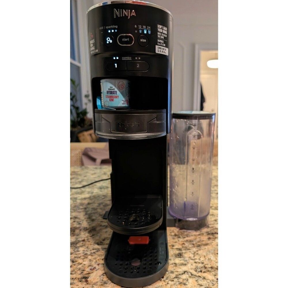Ninja Thirsti Drink System WC1001 Tested Working CO2 Canister Flavor Pod